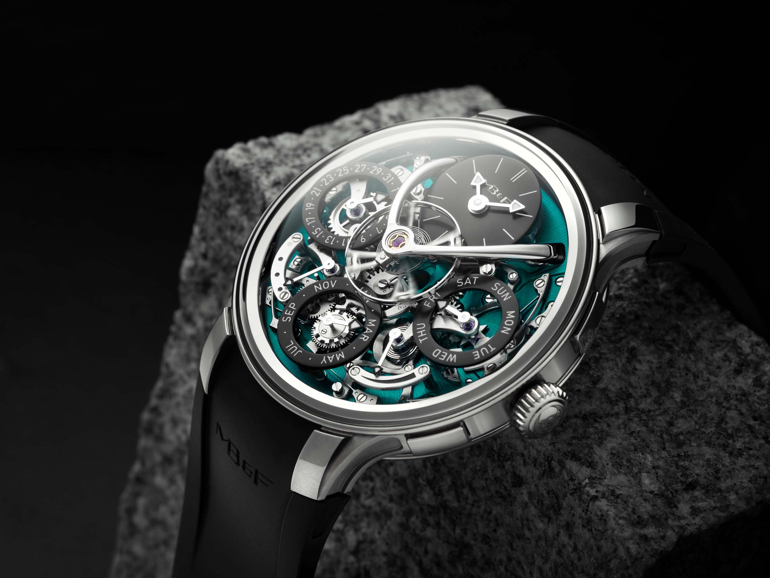 MB&F Legacy Machine Perpetual Titanium Green